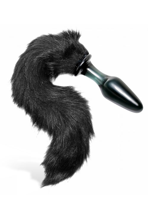 4" Long Fox Tail Glass Butt Plug