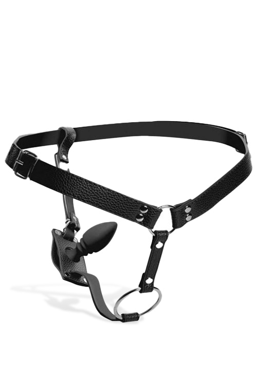 3.75" Butt Plug & Cock Ring Harness