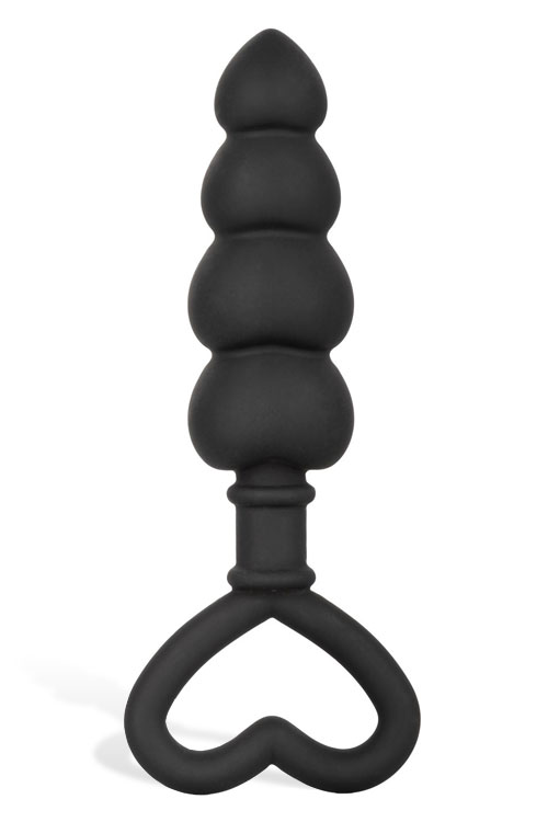 6.1" Heart Handled Graduated Silicone Butt Plug