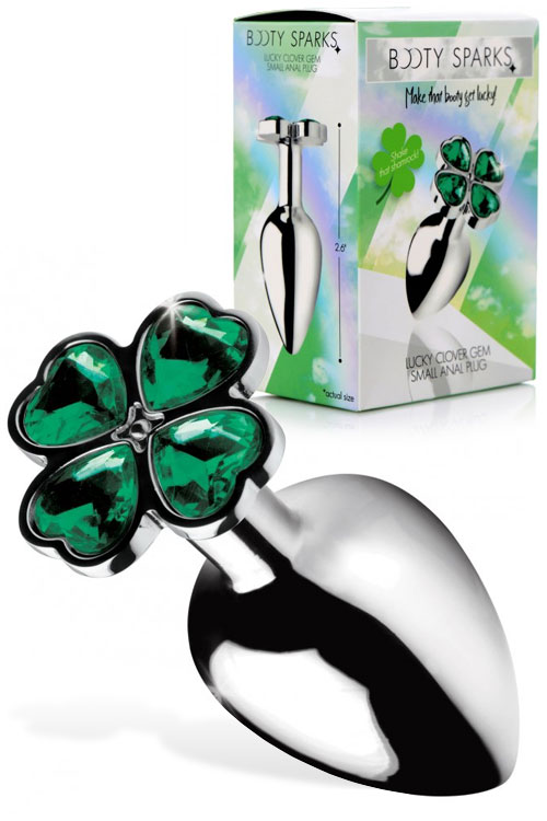 Lucky Clover 2.6" Metal Butt Plug | Small