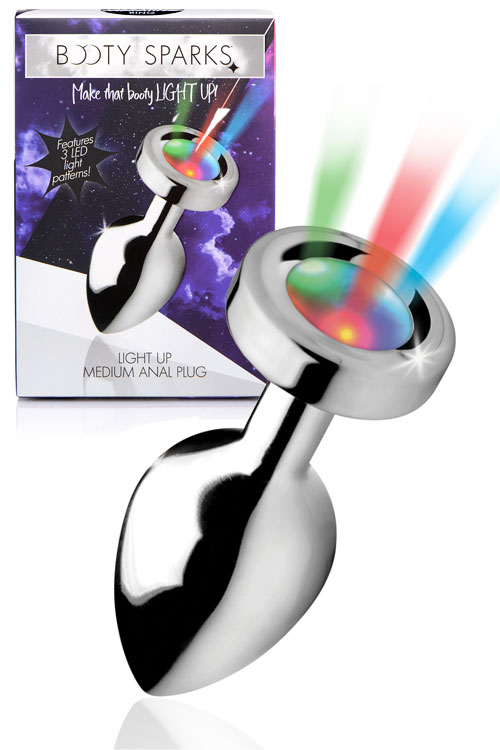 Light Up 3.4" Metal Butt Plug | Medium