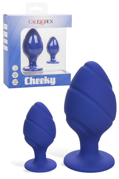Cheeky Blue Silicone Butt Plug Set (2 Pce)