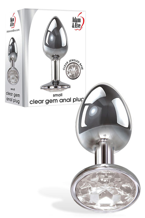 Small 2.8" Clear Gem Base Butt Plug