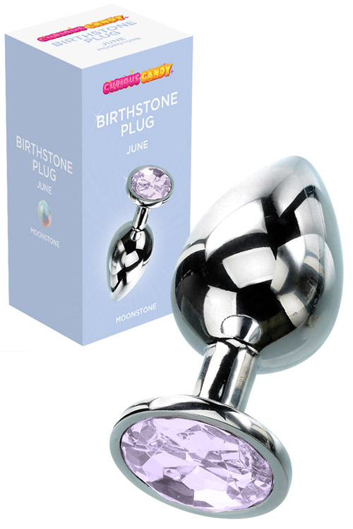 June 2.7" Moonstone Birthstone Butt Plug