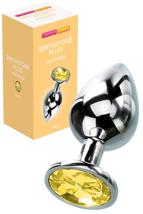 November 2.7" Topaz Birthstone Butt Plug
