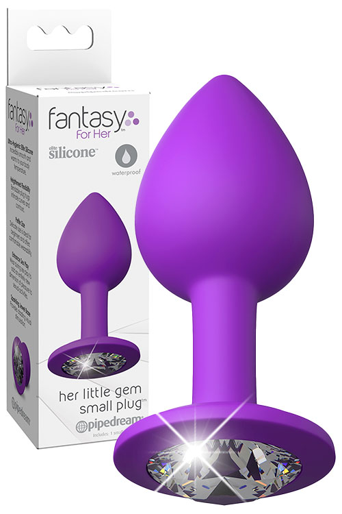 Little Gem 2.8" Silicone Butt Plug with Gemstone Base | Small
