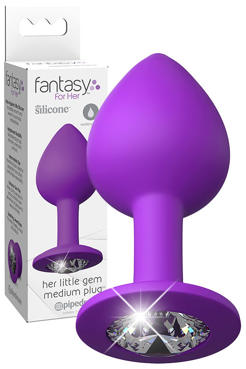 Little Gem 3.2" Silicone Butt Plug with Gemstone Base | Medium