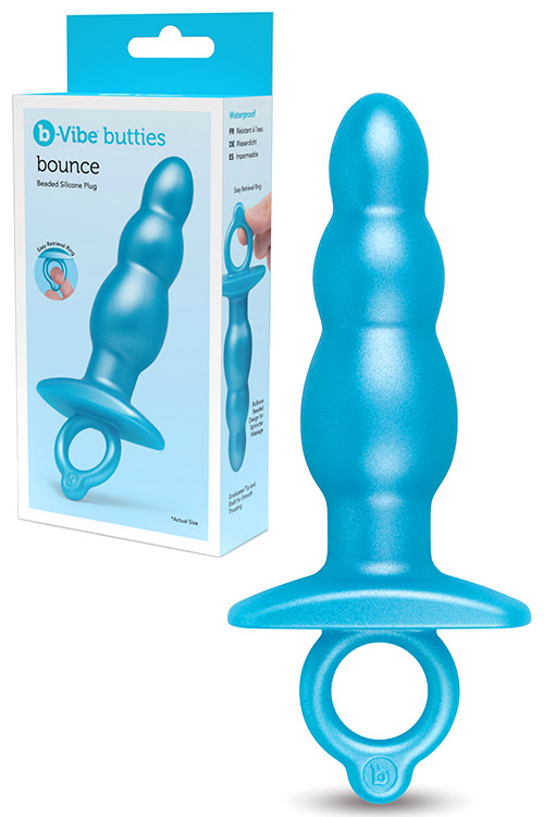 Bounce 4.4" Beaded Silicone Butt Plug