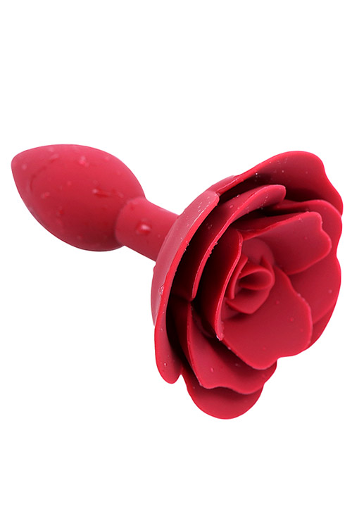 Red Rose Silicone 4.1" Butt Plug