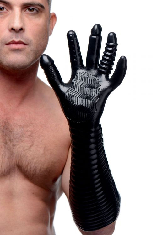Pleasure Poker Textured Fisting Glove