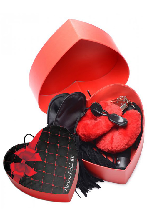 Passion 3 Piece Fetish Kit in Heart Shaped Gift Box