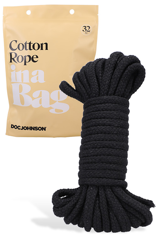 Black Cotton Rope In A Bag | 32' (9.75m)