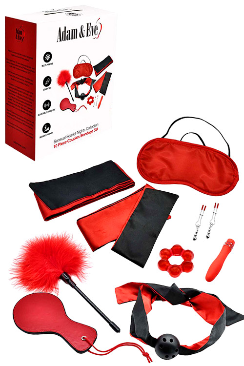 Sensual Scarlet Nights 10pce Couples Bondage Set