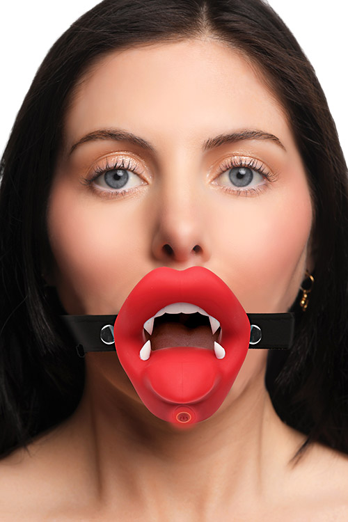 Vampire Vibrating Vegan Leather Mouth Gag