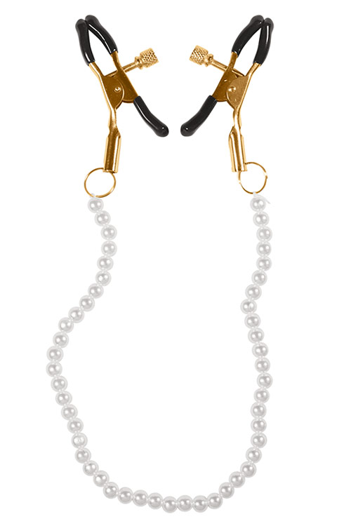 2.4" Adjustable Nipple Clamps with Pearl Chain