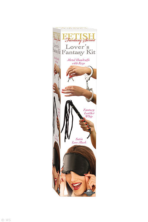 Leather Whip, Handcuffs & Mask Kit