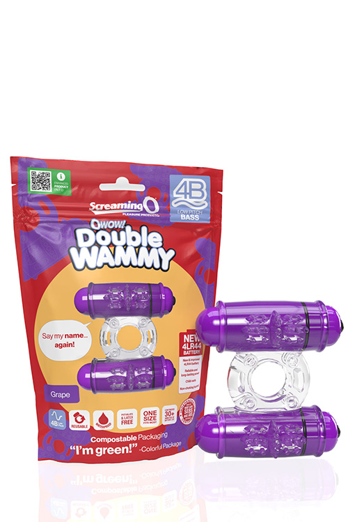 Double Wammy Stretchy Bass Vibrating Cock Ring