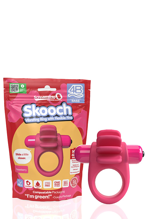 Skooch Bass Stretchy Vibrating Cock Ring with Pleasure Fins