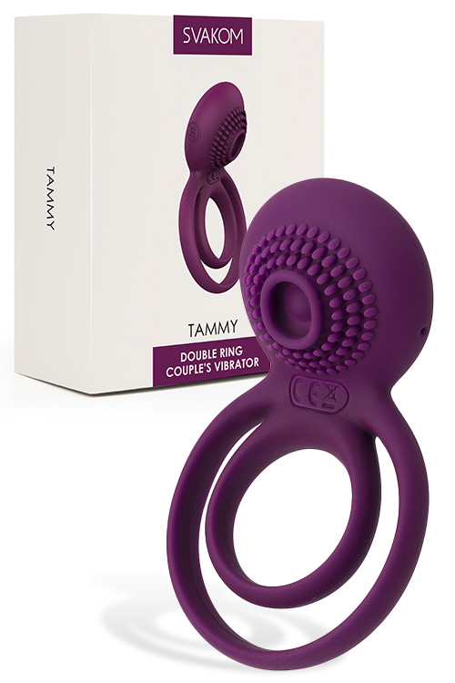 Tammy 3.1" Vibrating Couples Ring with Double Rings