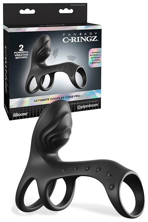 Ultimate Couples Cage Pro Couples Ring With Clitoral Stimulator