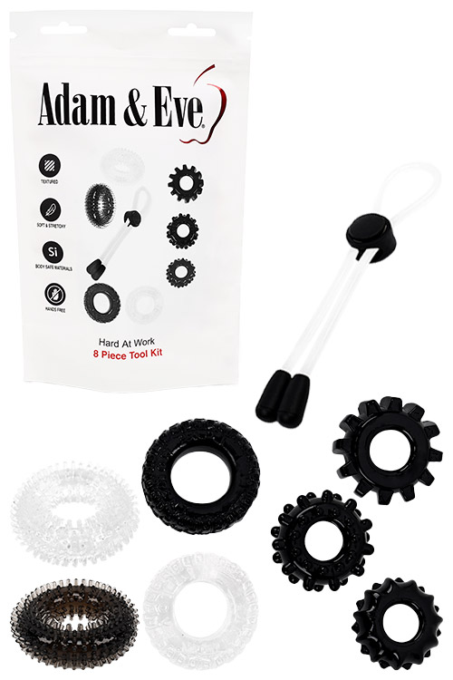 Hard At Work 8 Piece Cock Ring Set
