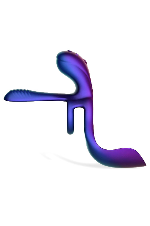 Zenith 3 In 1 7.9" Cock & Ball Strap With G Spot, Clitoris & Ball Stimulators
