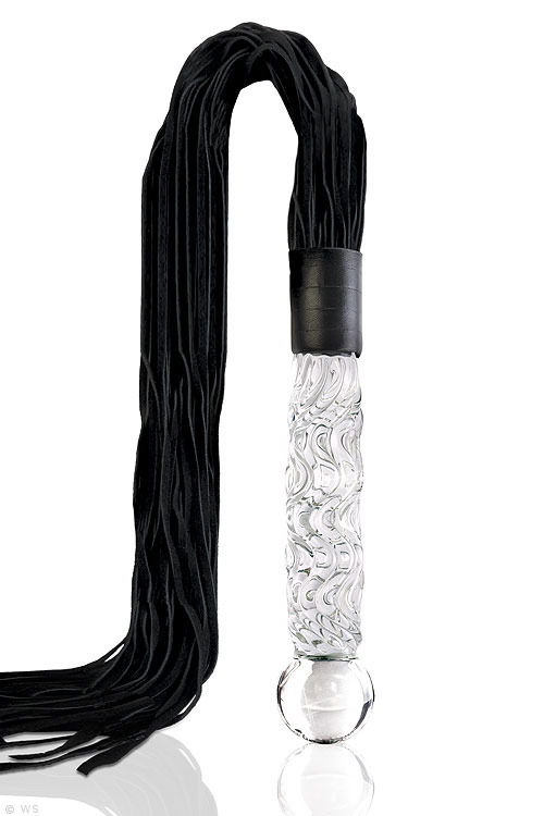 Flogger with 6.75" Glass Dildo Handle