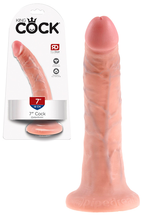King Cock 7" Realistic Dildo with Suction Cup Base
