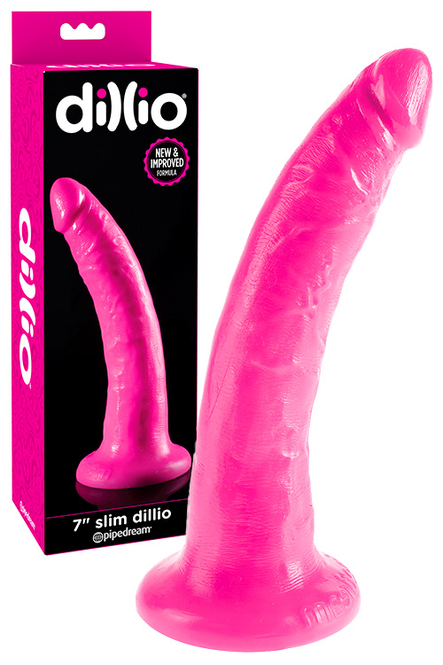 7.75" Realistic Slim Dildo with Suction Cup Base