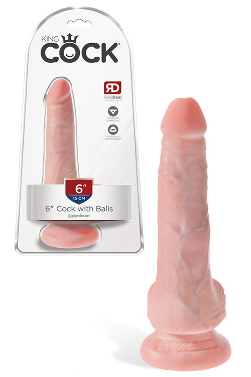 King Cock 6" Realistic Suction Cup Dildo