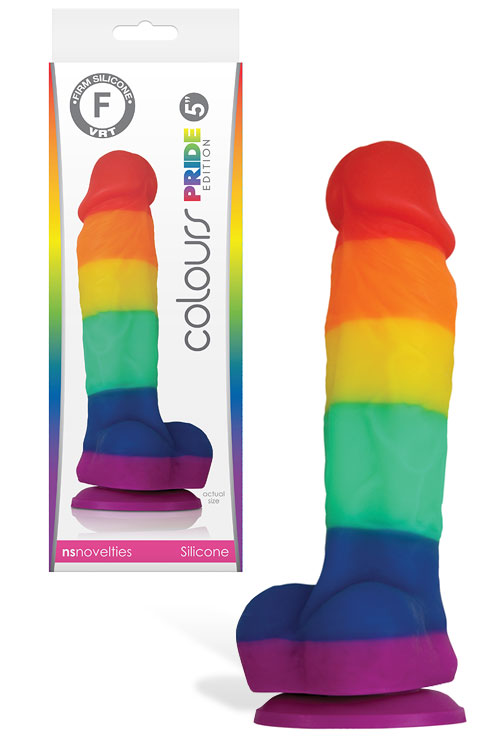 5" Realistic Rainbow Platinum Silicone Dildo