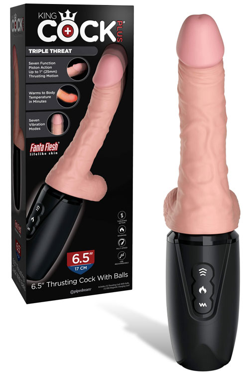 King Cock Thrusting, Heating & Vibrating Dildo