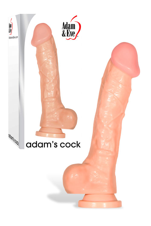 Adam's Cock 10" Realistic Textured Dildo with Suction Cup Base