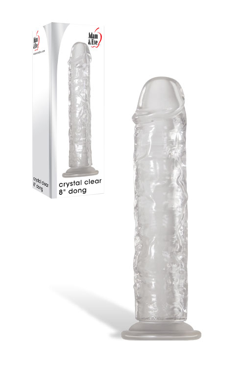8.5" Crystal Clear Dong with Suction Cup Base
