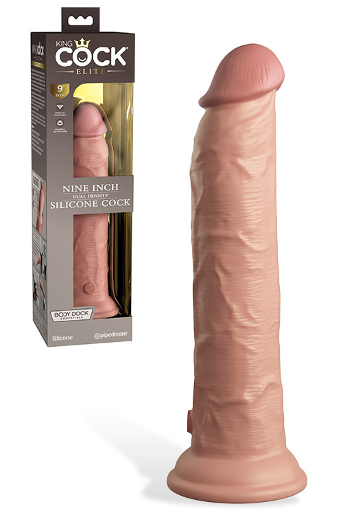 King Cock Elite Dual Density 9" Silicone Dildo