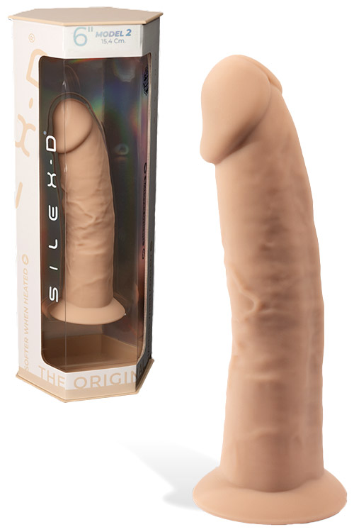 D Model Two 6" Thermo-Reactive, Realistic, Dual Density Dildo