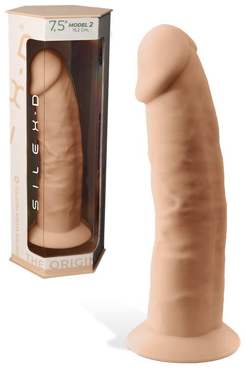D Model Two 7.5" Thermo Reactive, Realistic, Dual Density Dildo