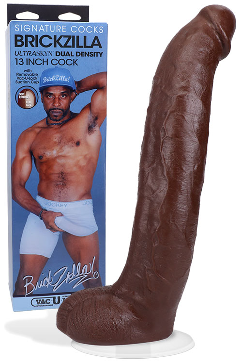 Signature Cocks Brickzilla 13" Dual Density Realistic Dildo with Suction Cup