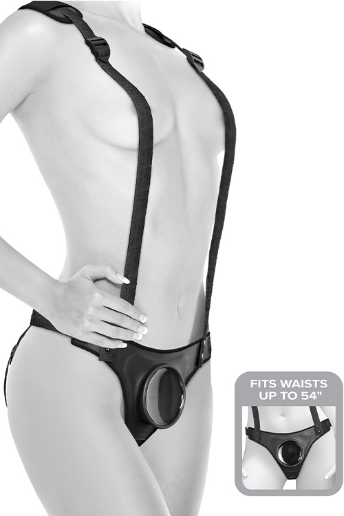 Strap On Suspenders & Harness with Strap On Docking Plate