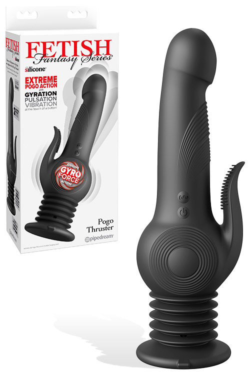 Pogo Thruster 9.25" Responsive Silicone Thrusting & Vibrating Dildo