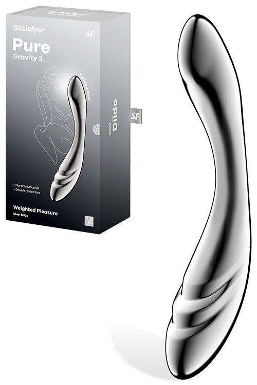 Pure Gravity 3 Weighted 8.2" Stainless Steel Dildo