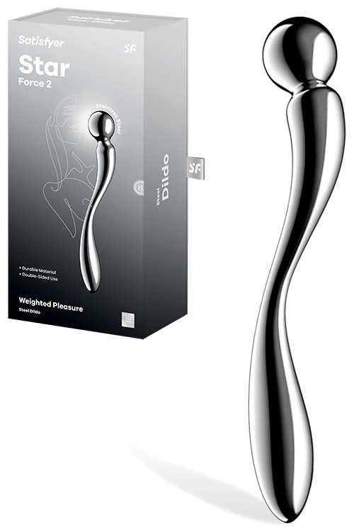 Star Force 2 Stainless Steel 8.6" Dual Ended Dildo