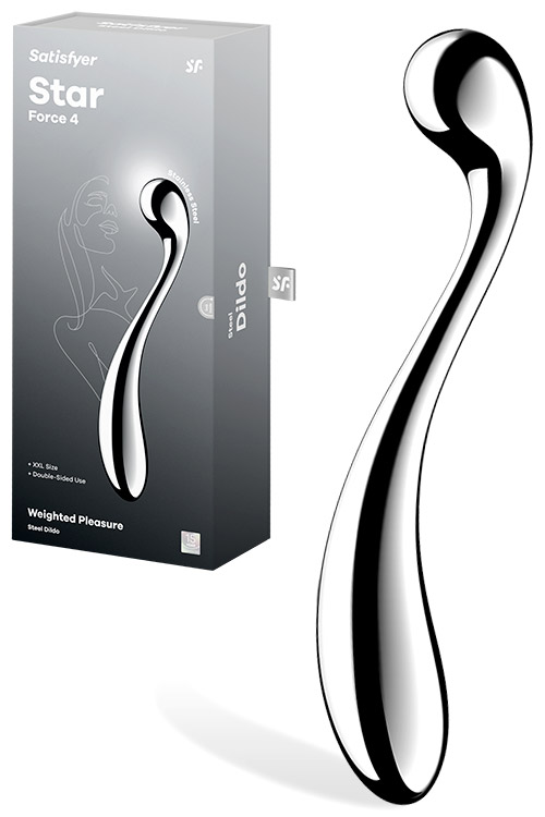 Star Force 4 Stainless Steel 10.2" Dual Ended Dildo