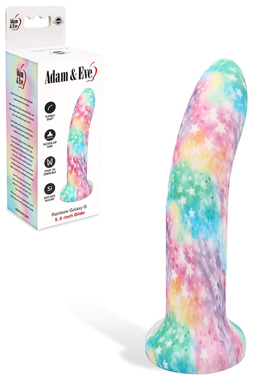 Rainbow Galaxy 5.5" Suction Cup G-Spot Dildo