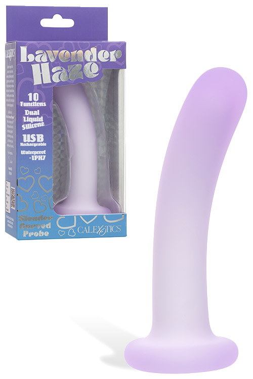 Lavender Haze 4.5" Slender Curved Vibrating Probe