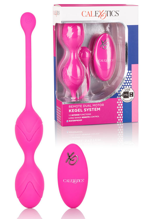 Dual Motor Silicone Kegel Vibrator with Remote Control
