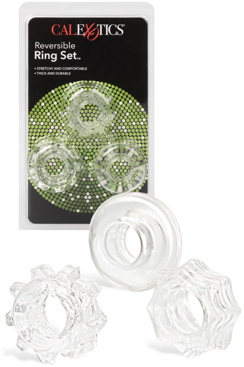 Reversible Silicone Penis Ring Set (3 Pce)