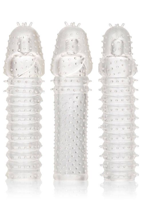Dual Textured Penis Extensions (3 Pce Kit)