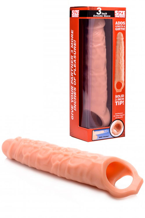 10.5" Penis Extension Sleeve plus Ball Strap