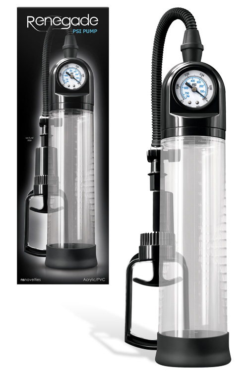 8" Penis Pump with Pressure Gauge & Trigger Handle